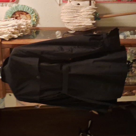NWT,Vintage 80's,Black,Midi,Coat with Removable Fleece Lining,Deep Front Pockets - Picture 7 of 16